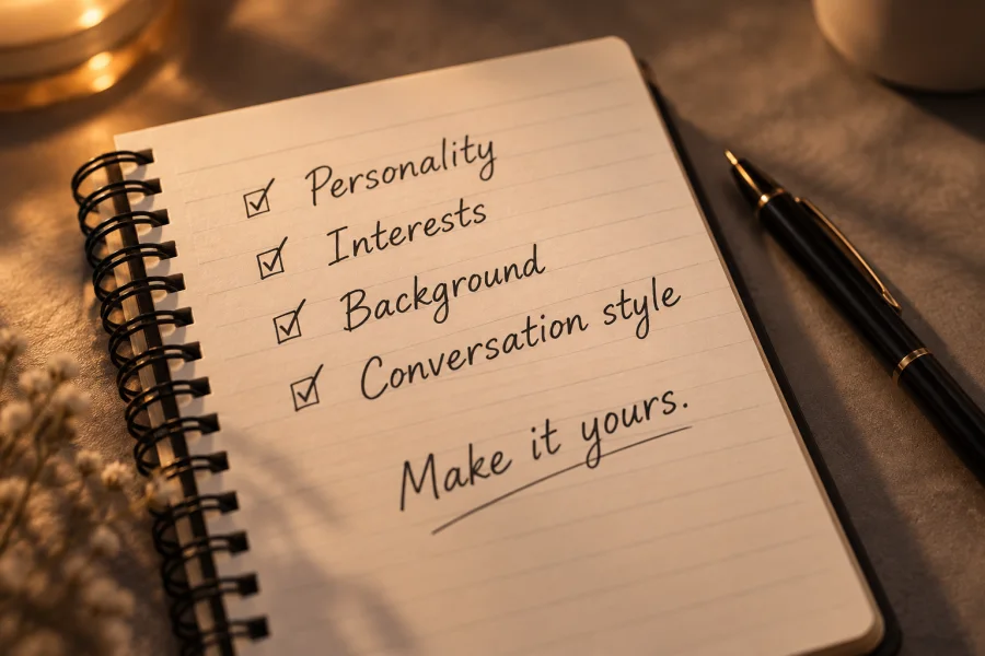 Writing a character personality
